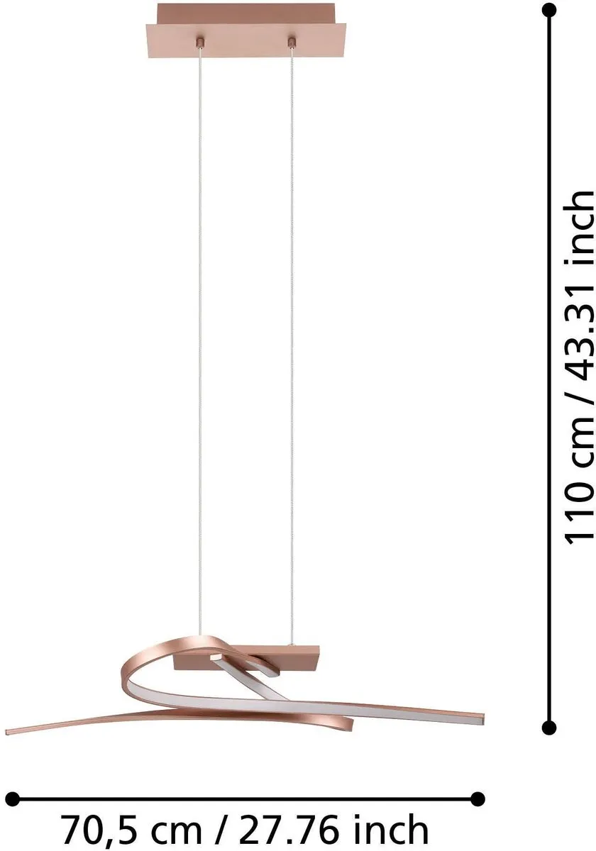 Eglo Palozza Hanglamp LED 70.5cm - Roségoud