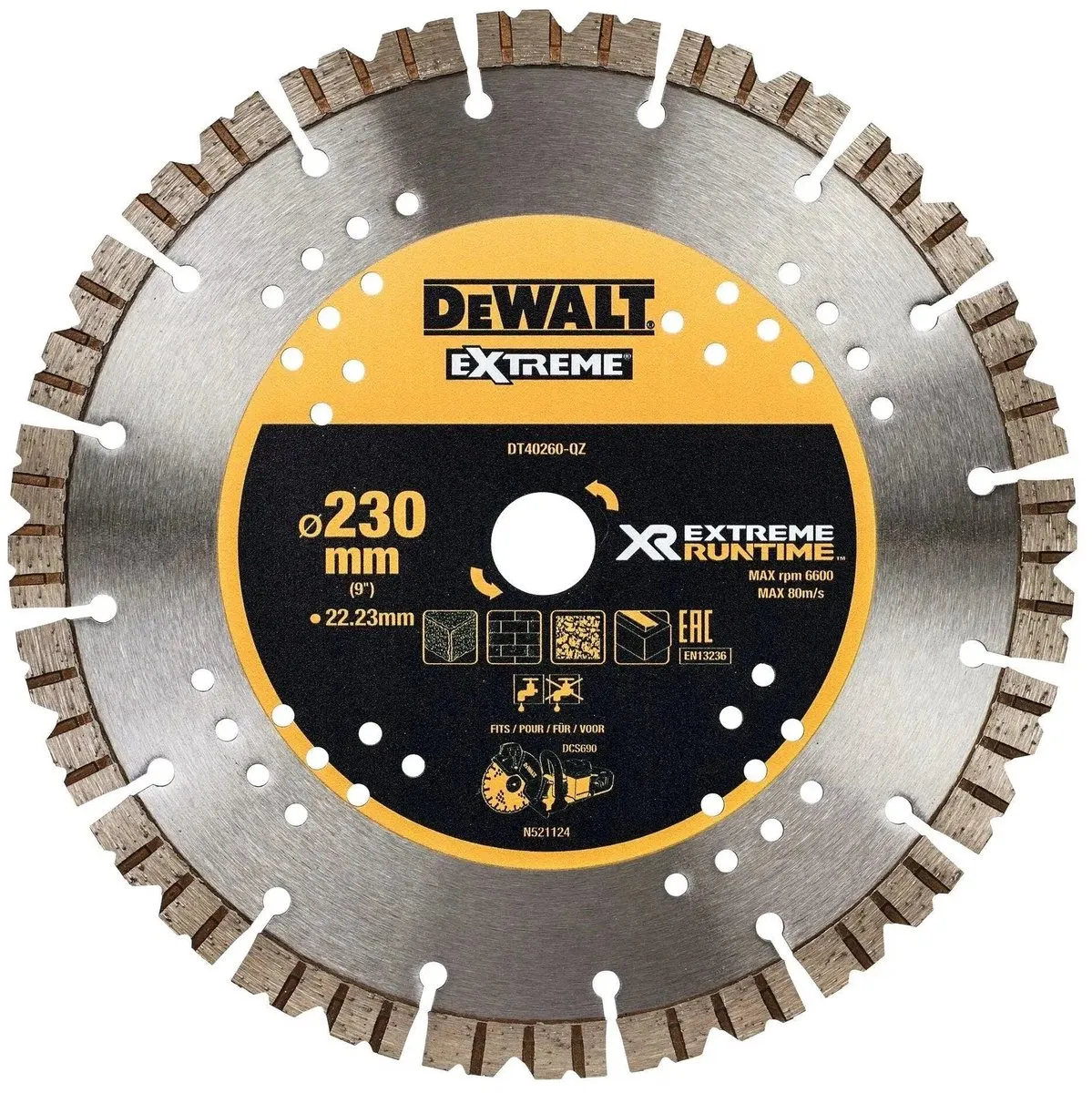 DeWalt DT40260 Diamantzaagblad 230x22,23mm - Beton