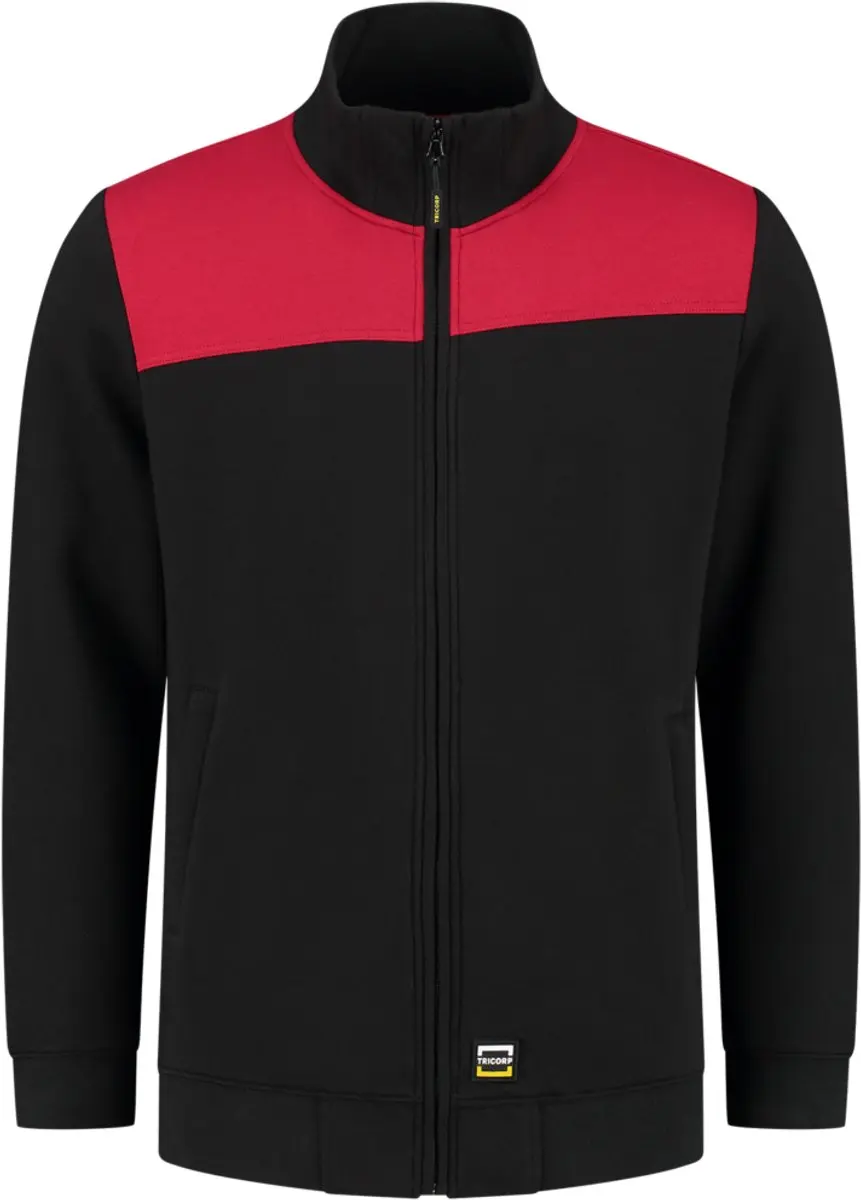 Tricorp 302014 Sweatvest - Zwart/Rood - XXL