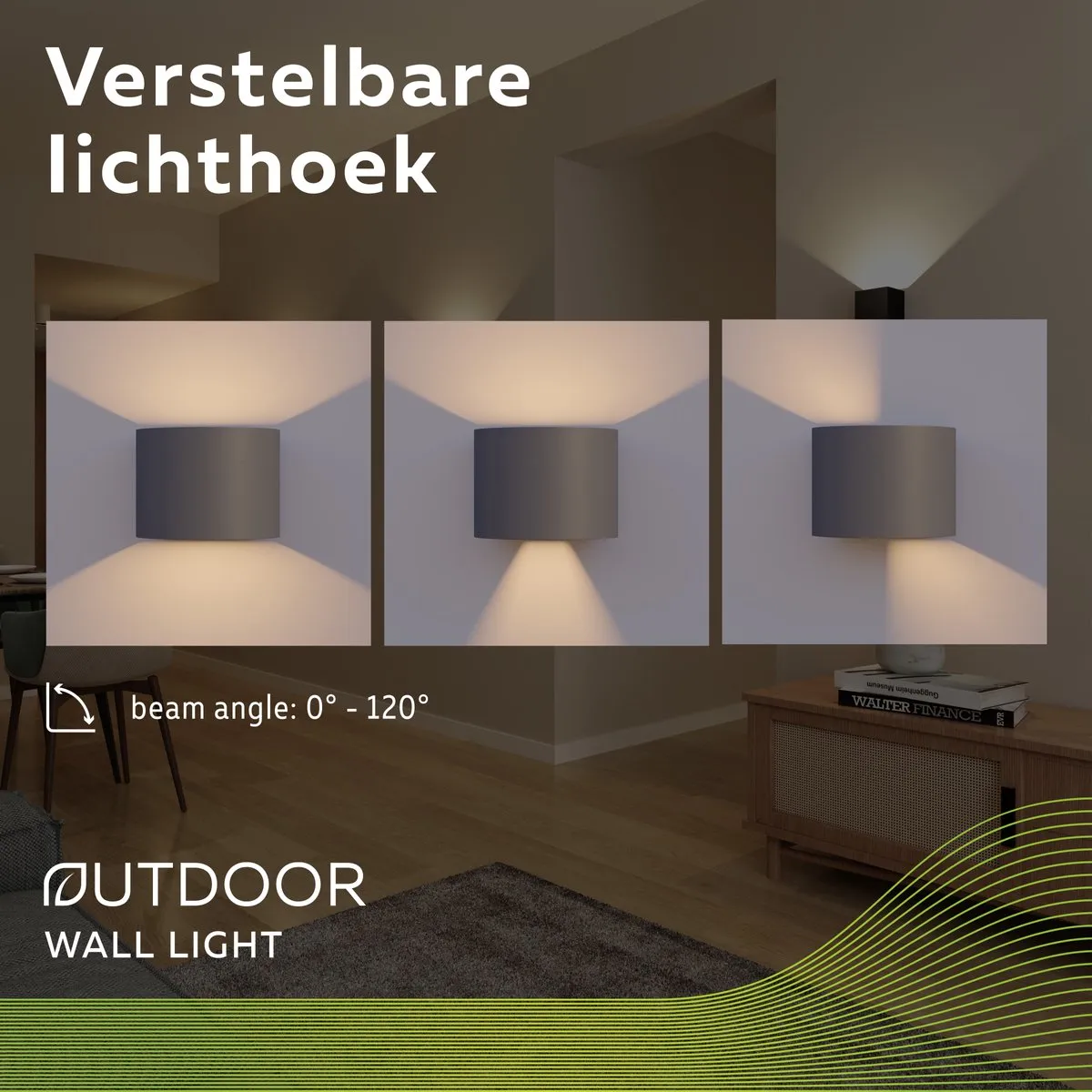 Calex Verona LED Wandlamp 7W - Antraciet