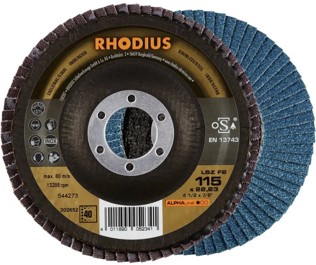 Rhodius 202652 Lamellenschijf RVS 115mm