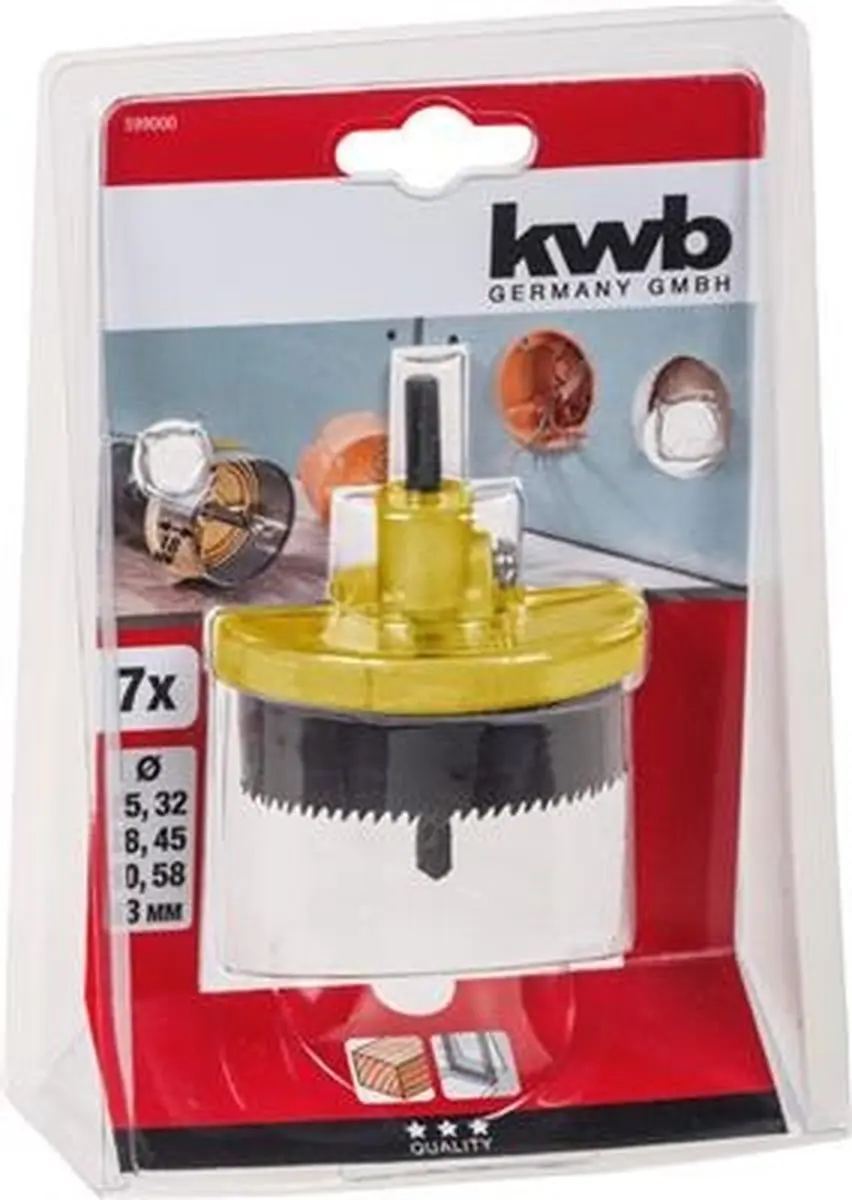 KWB Gatenzaag 5990-00 7-delig - Ø 25-63mm - afbeelding 6 van 6