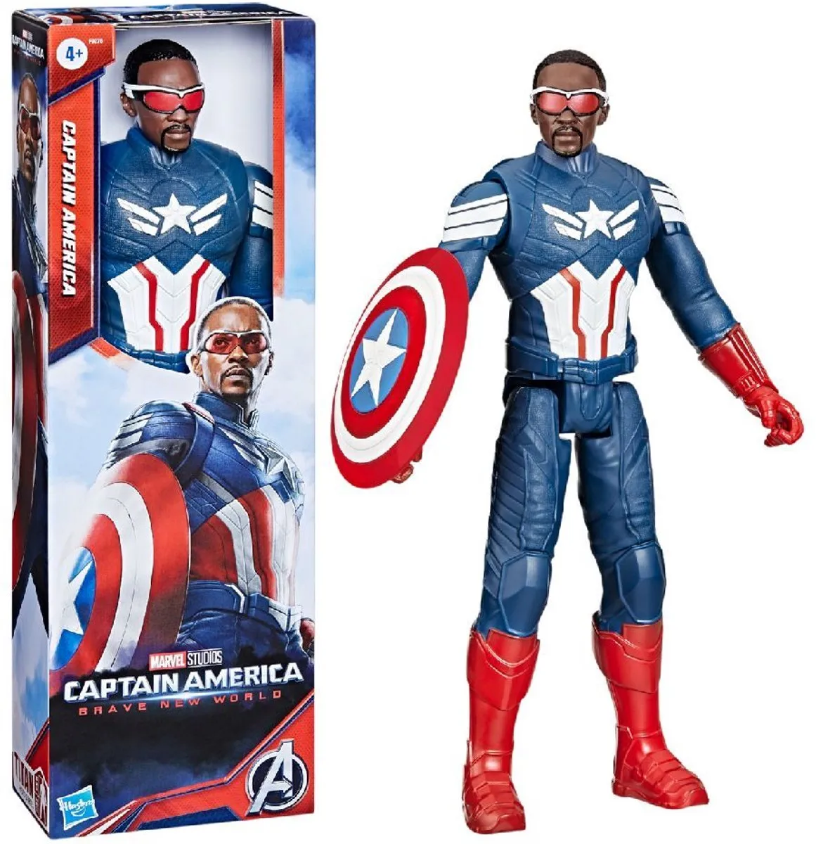 Hasbro Marvel Titan Hero Captain America Actiefiguur 30cm - Multicolor
