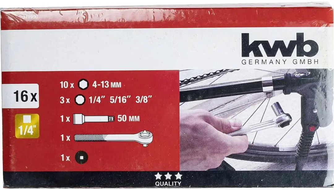KWB Dopsleutelinzetstuk 1/4" 6.3mm - 15 Stuks