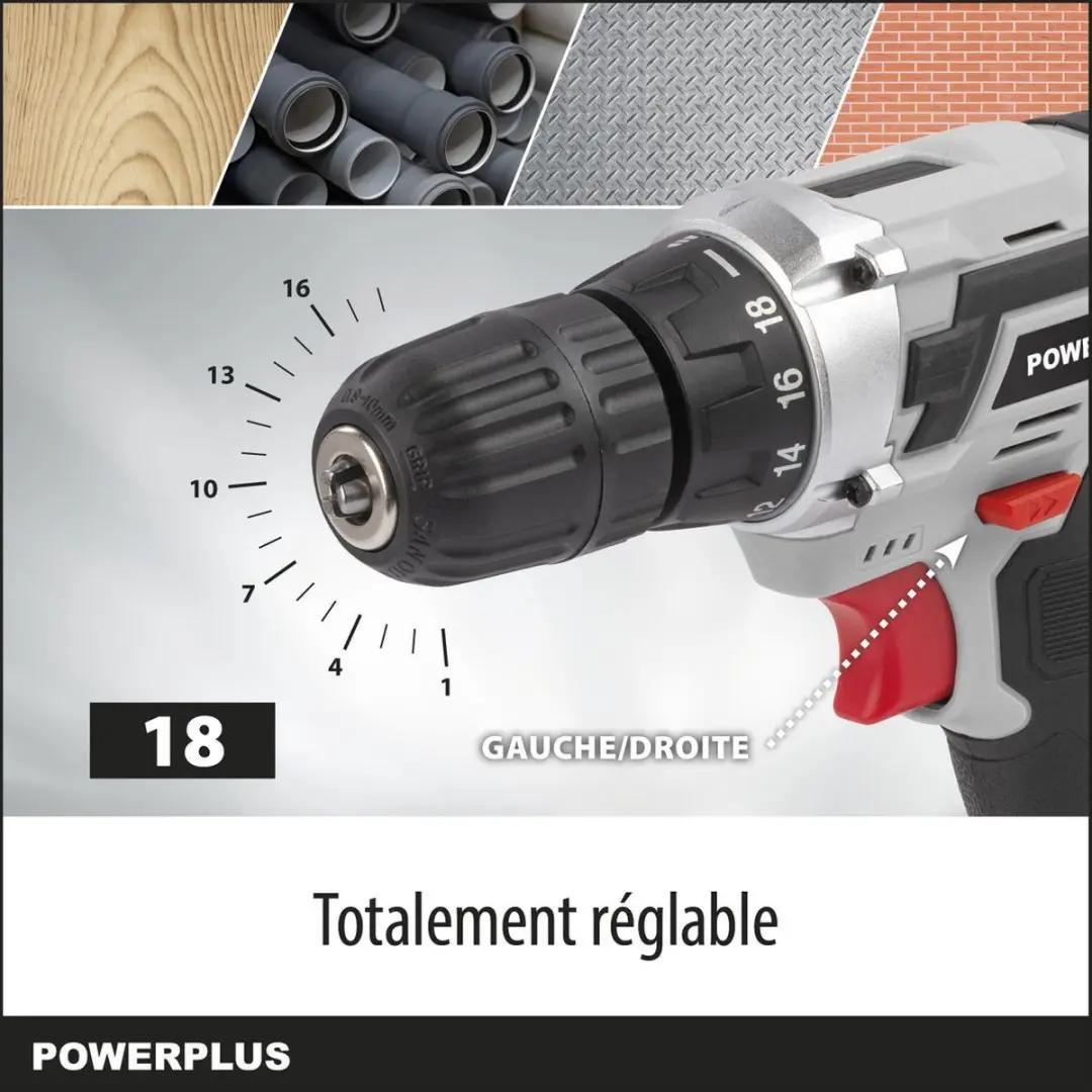 Powerplus POWC1051 Accuboormachine 12V - 1300mAh - 18 standen