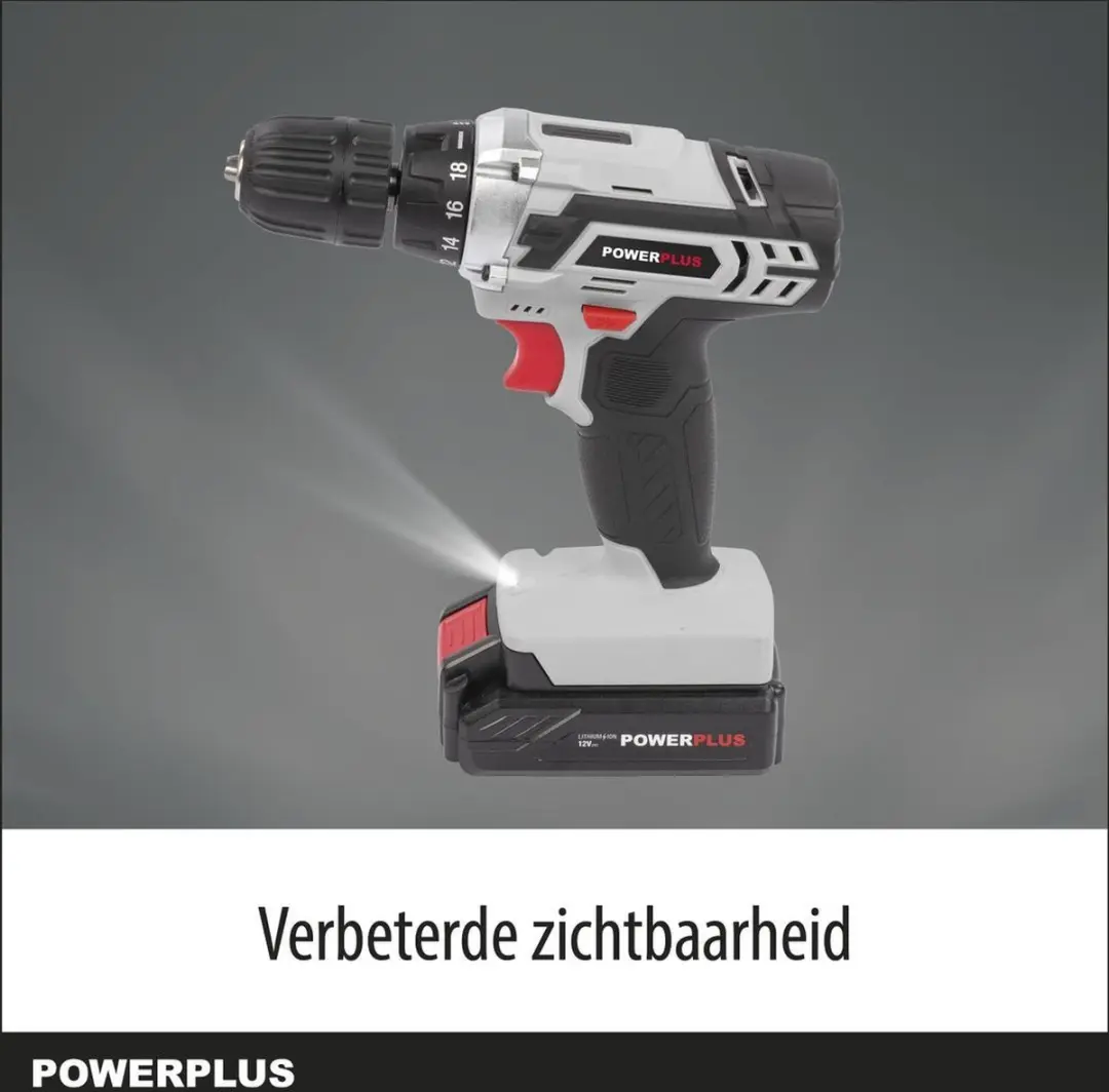 Powerplus POWC1051 Accuboormachine 12V - 1300mAh - 18 standen