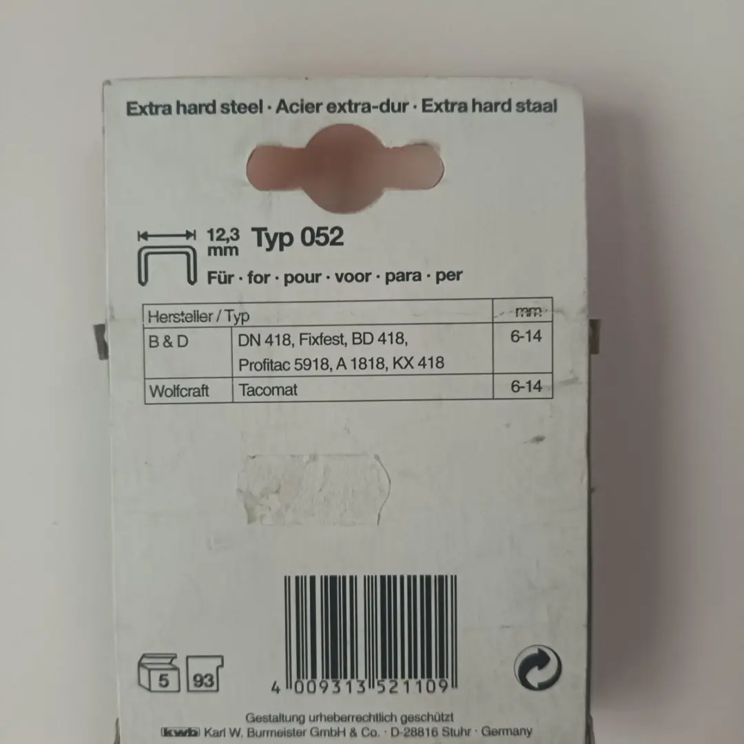 KWB Nieten Hard Type 052C 10mm - 900 Stuks