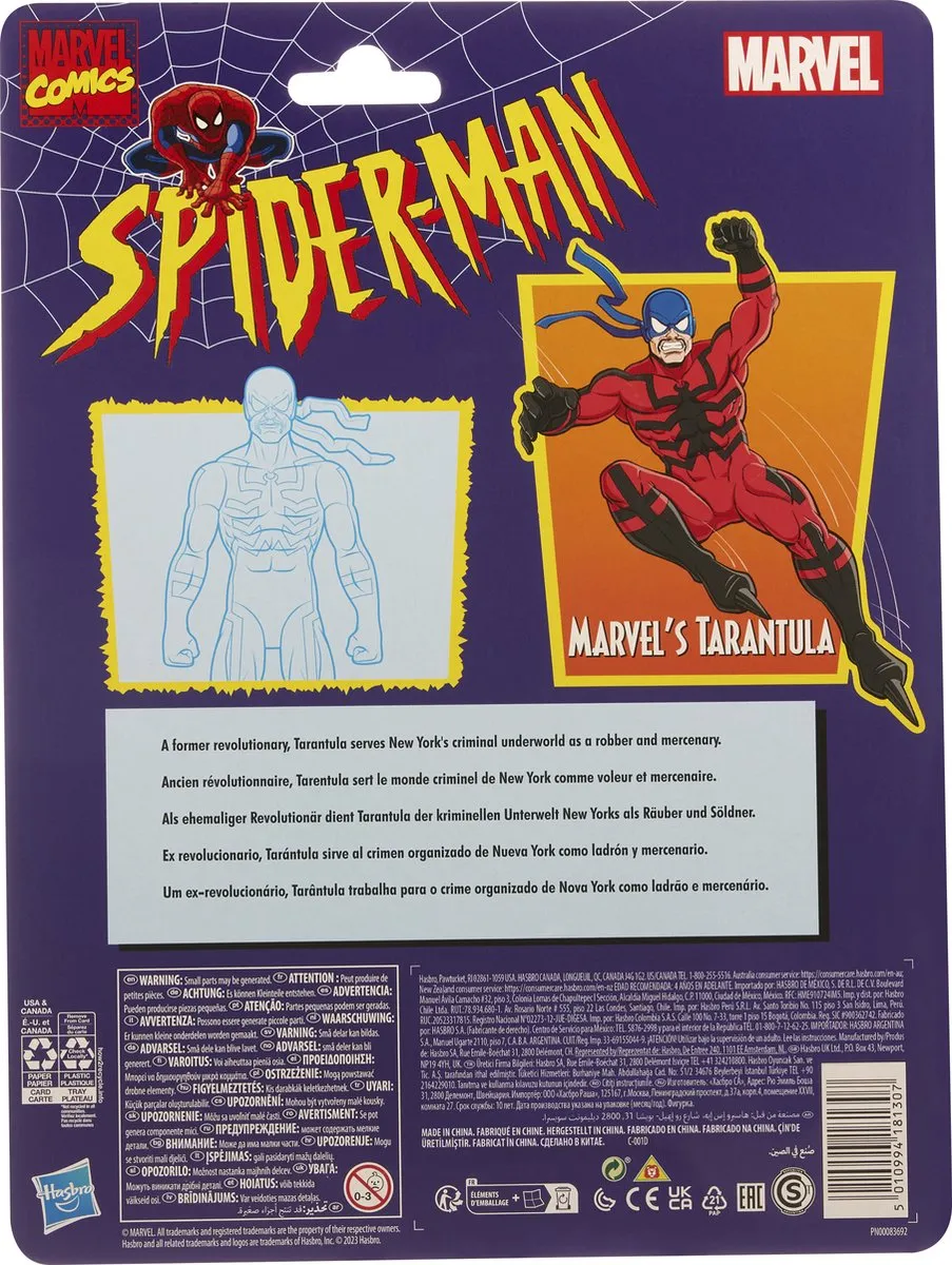 Hasbro SpiderMan Marvel Legends Retro Tarantula Actiefiguur 15cm - Multicolours