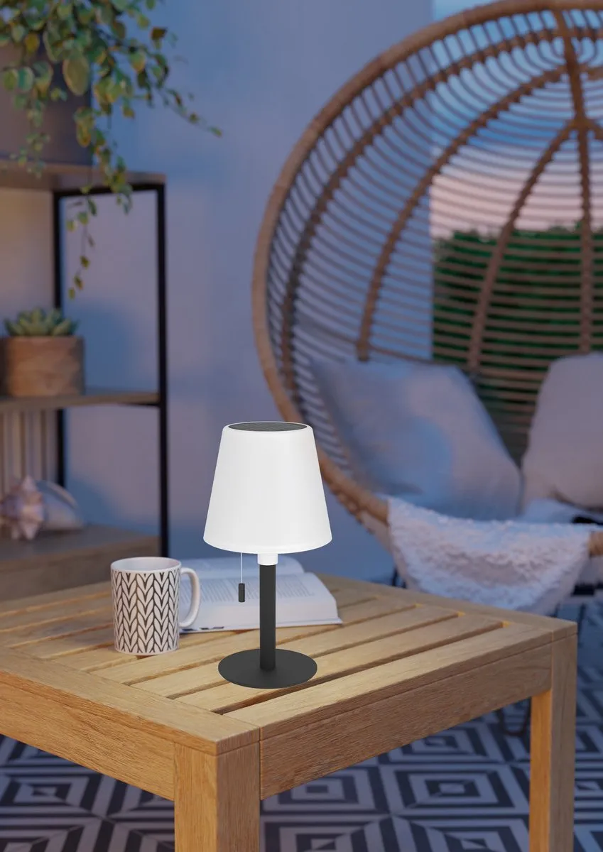 Eglo Montapalma Oplaadbare Tafellamp - 60 uur - Zwart/Wit - RGB & Warm Wit - afbeelding 6 van 6