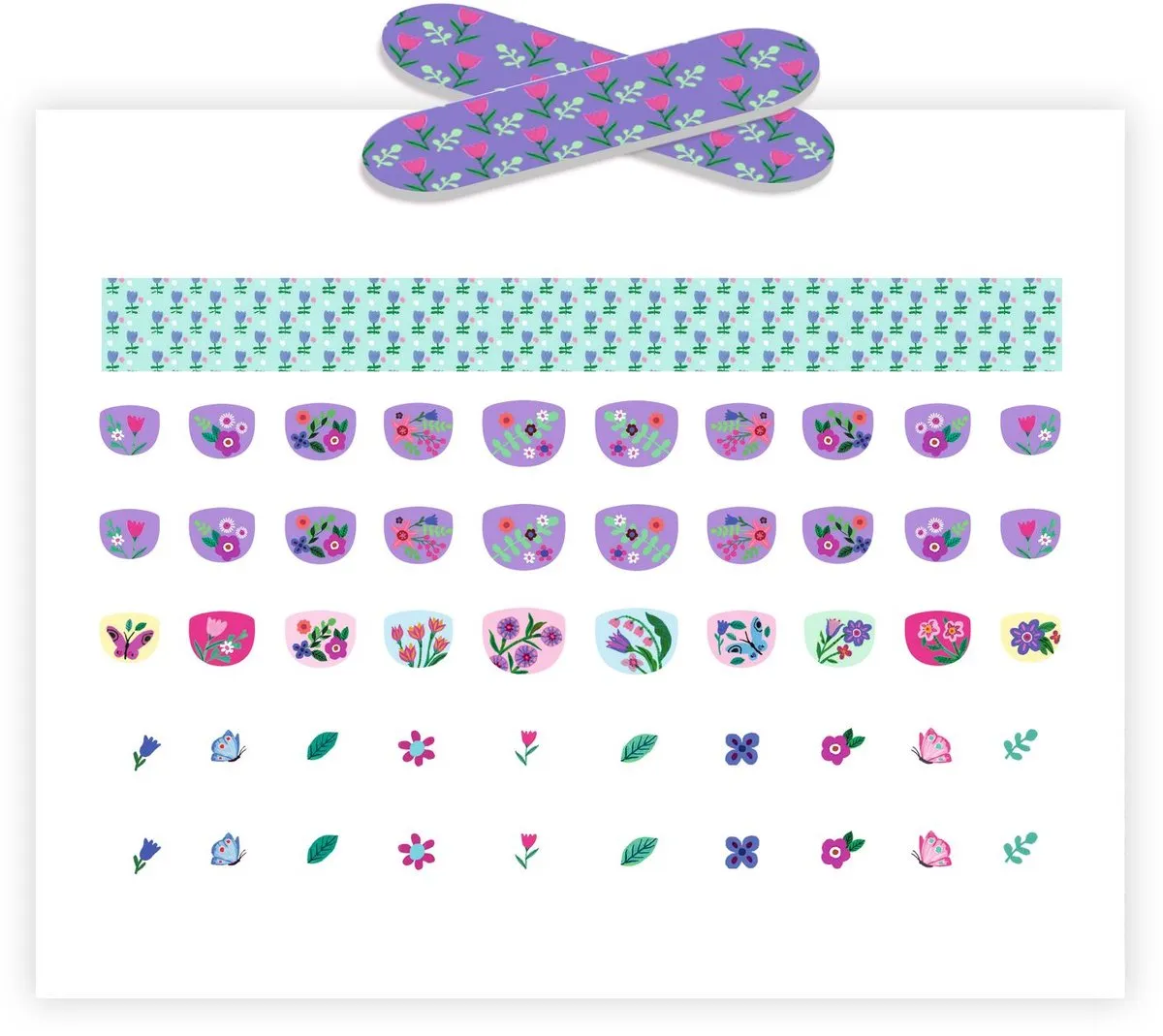Djeco Body Art Nail Stickers Petite fleur DJ09241