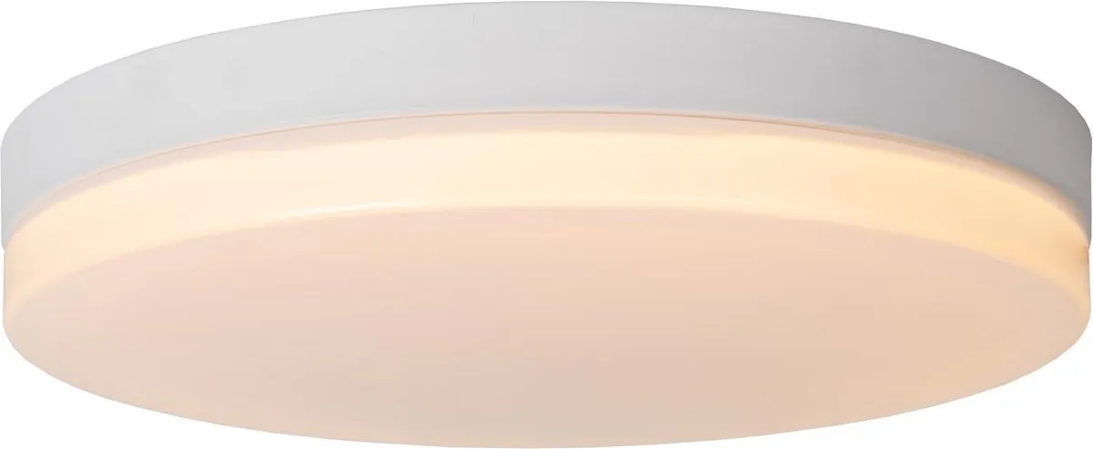 Lucide BISKIT Plafondlamp Badkamer Ø40cm LED 36W 2700K IP44 - Wit