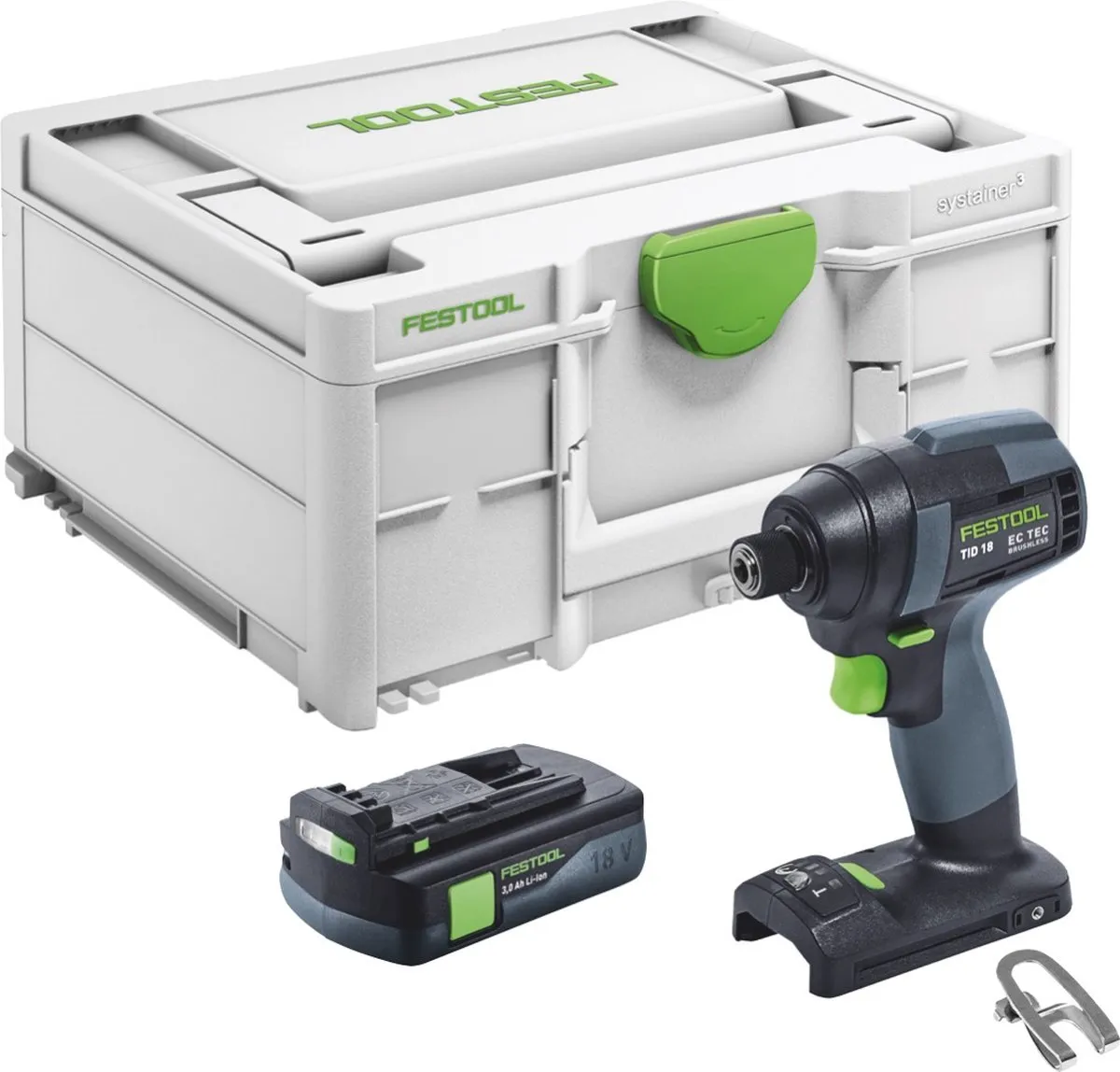 Festool TID 18-Basic Accu-Slagmoersleutel 18V 180Nm - 1x 3,0Ah Accu