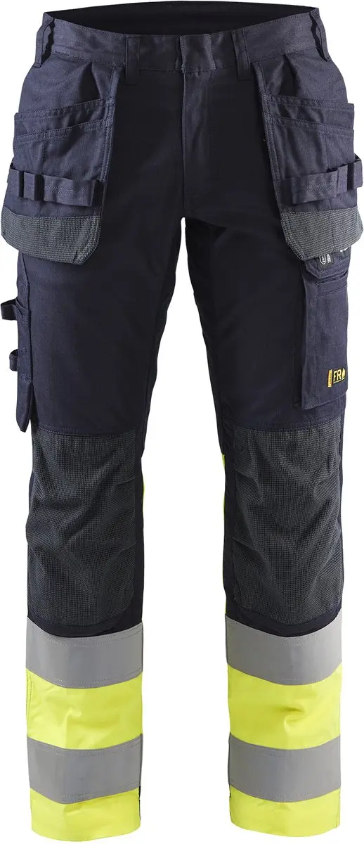 Blåkläder Multinorm Werkbroek 1487-1512 - C44 - Marine/High Vis Geel