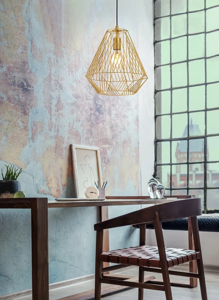 Eglo Stype Hanglamp E27 - Ø33cm - Goud - afbeelding 6 van 6