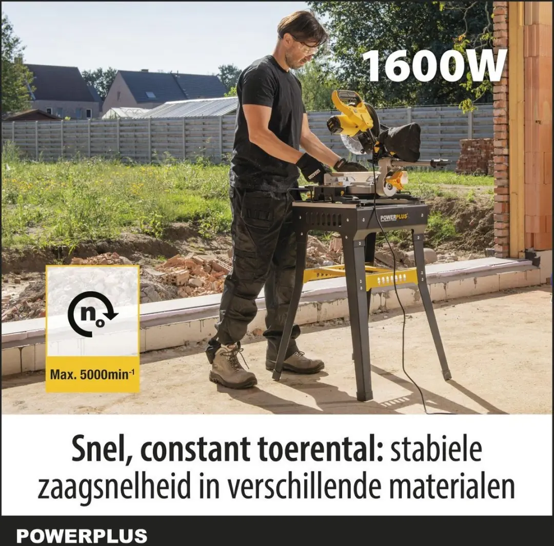 Powerplus POWX075710S Afkort- en Verstekzaag 1600W - 210mm