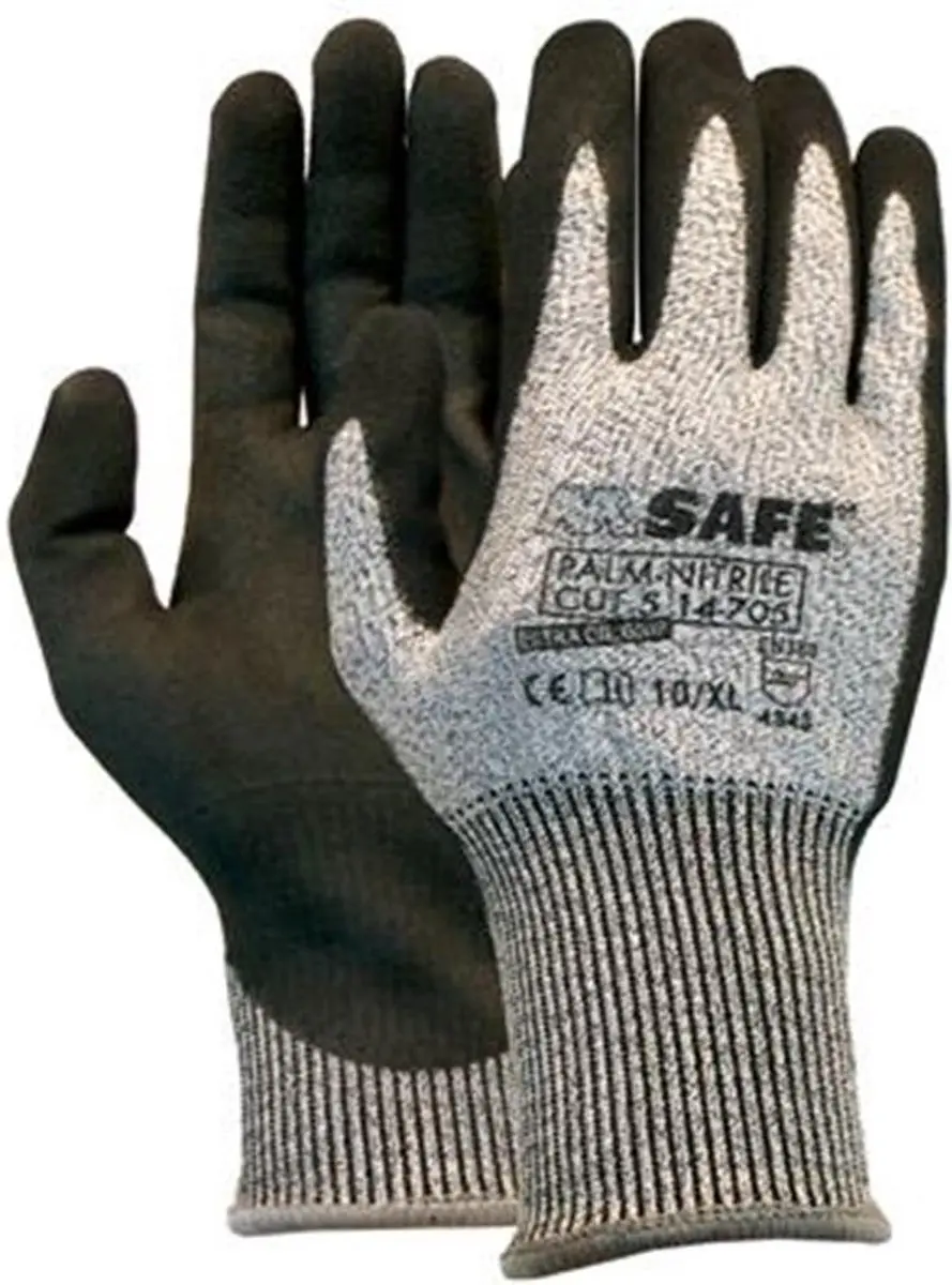 Oxxa Protector 14-705 Handschoenen - 12 Paar XL - Zwart/Grijs