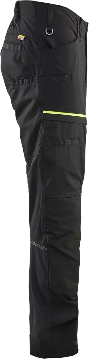 Blåkläder Service Werkbroek 1456-1845 D124 - Zwart/Geel - 50