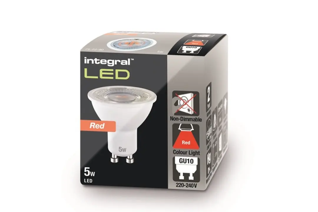 Integral GU10 LED Spot 5W - Rood