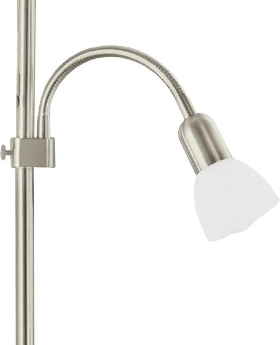 Eglo Up 2 Vloerlamp 176,5cm - RVS/Wit