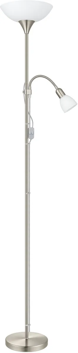 Eglo Up 2 Vloerlamp 176,5cm - RVS/Wit