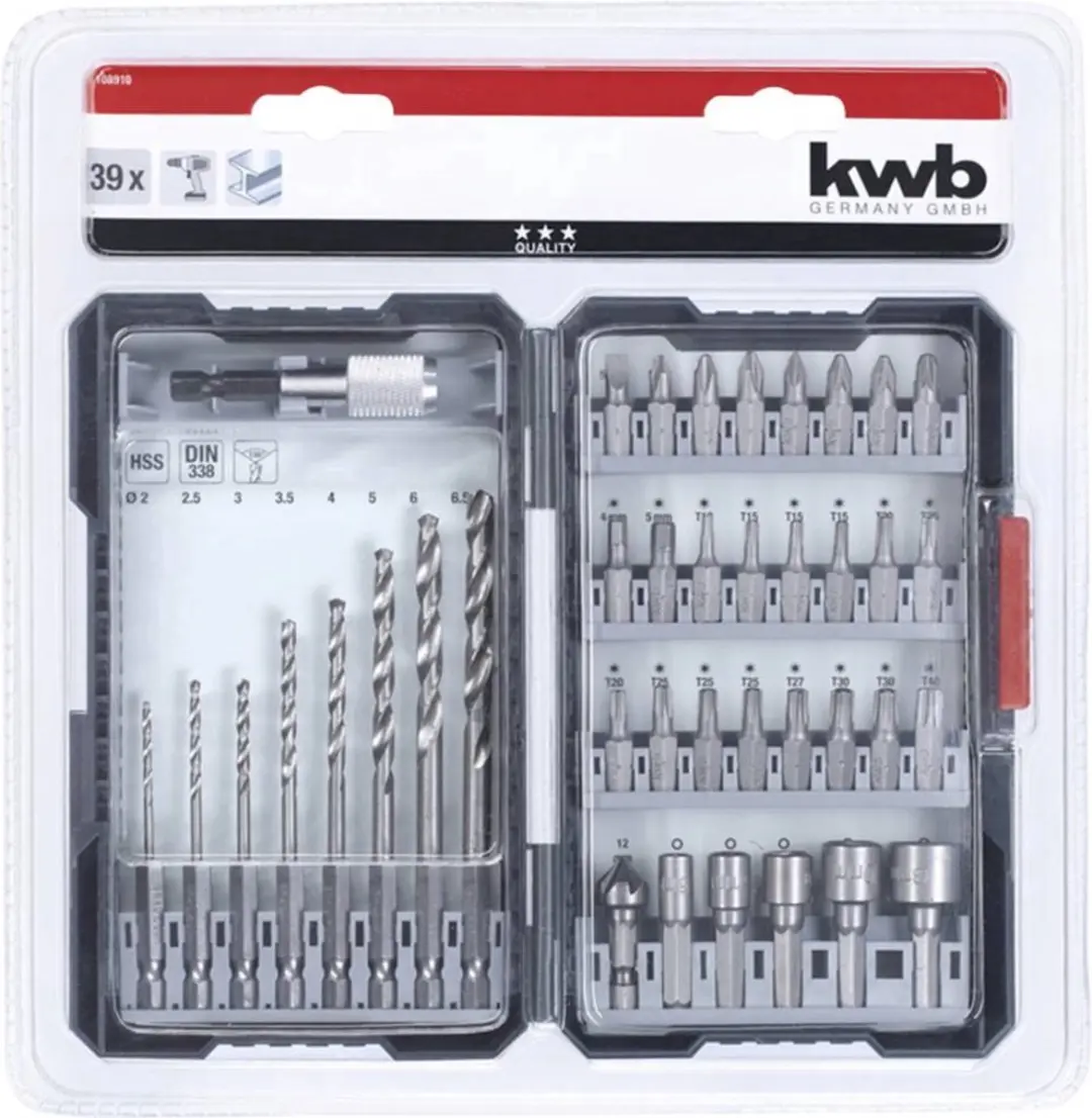 KWB Boor- en Bitassortiment 108910 - 39-delig