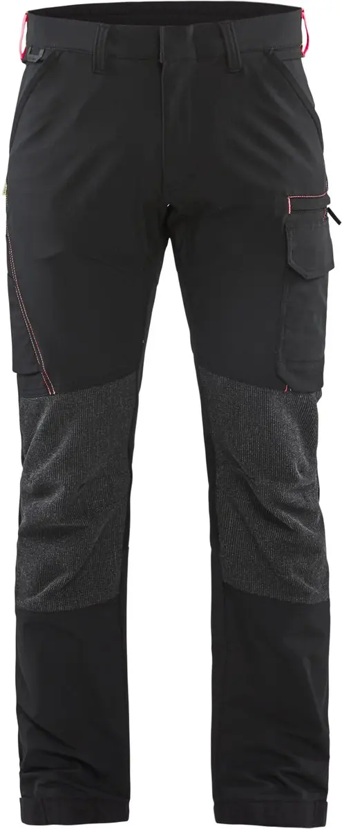 Blåkläder Service Werkbroek 1422-1645 - 4-weg Stretch - Maat 154 - Zwart/Rood