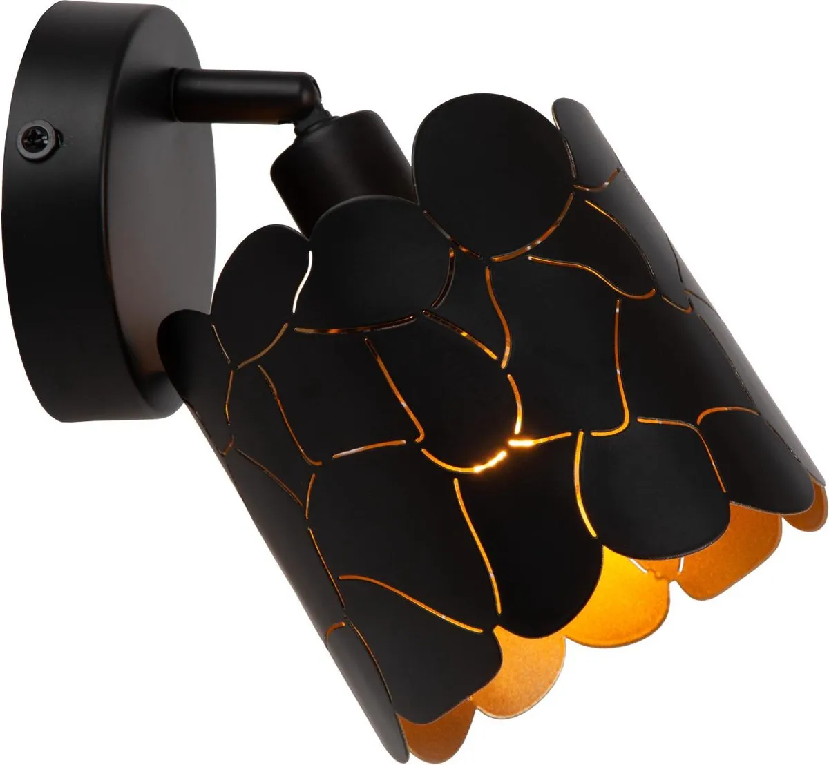 Lucide Almelo Wandspot E14 - Ø12cm - Zwart
