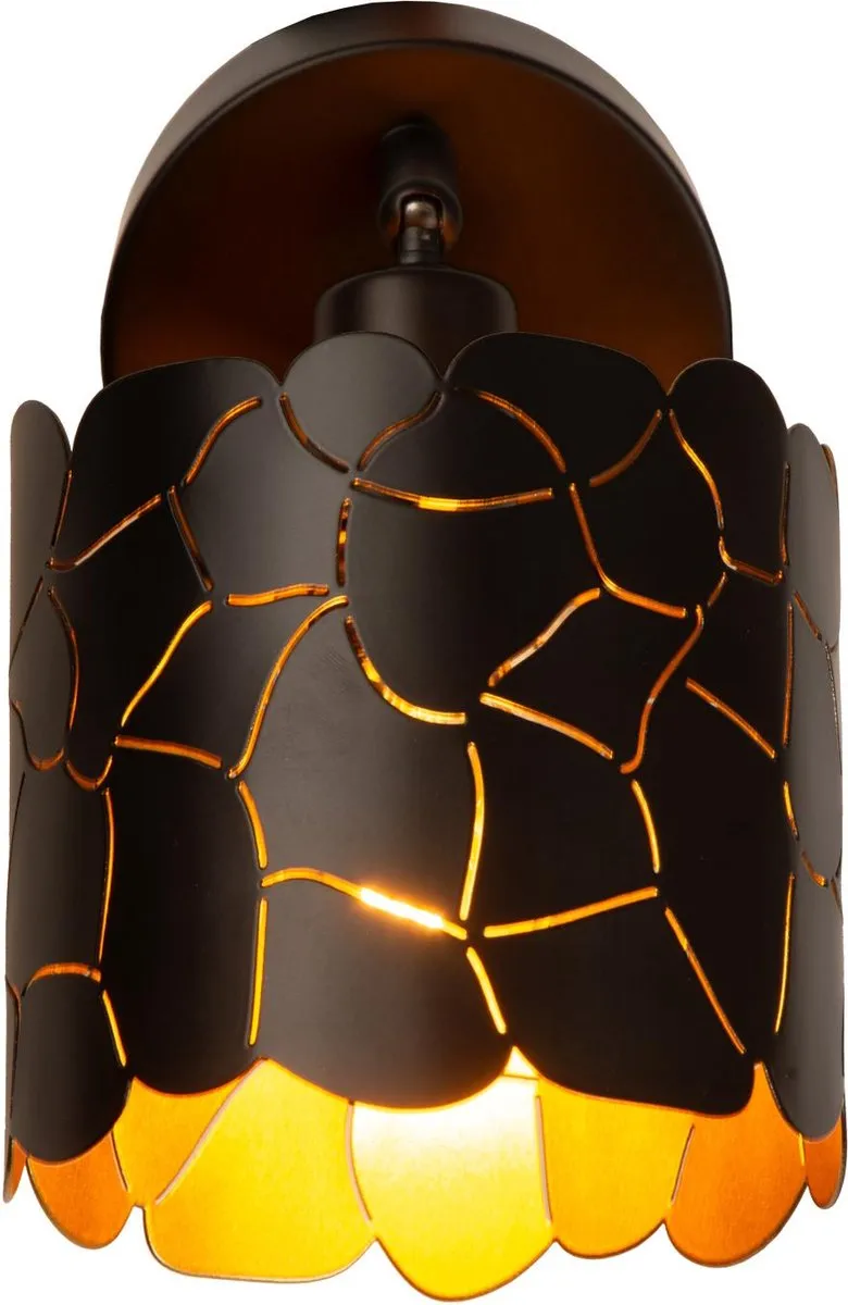 Lucide Almelo Wandspot E14 - Ø12cm - Zwart