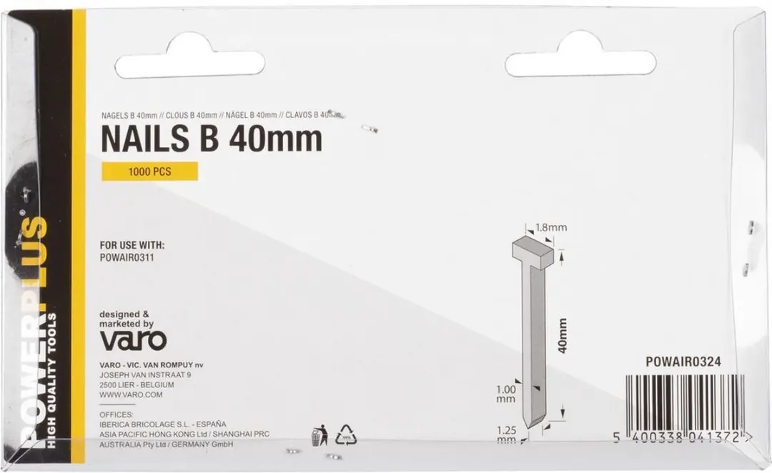 Powerplus POWAIR0324 Spijkers 40mm - 1000 Stuks