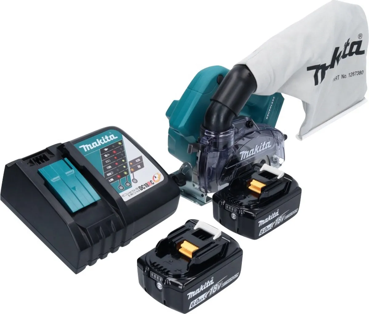 Makita DCC500RG Diamantsnijder 125mm - 18V - 2x 6,0Ah Accu + Oplader