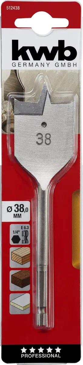 KWB 5124 Speedboor 38mm - Hout