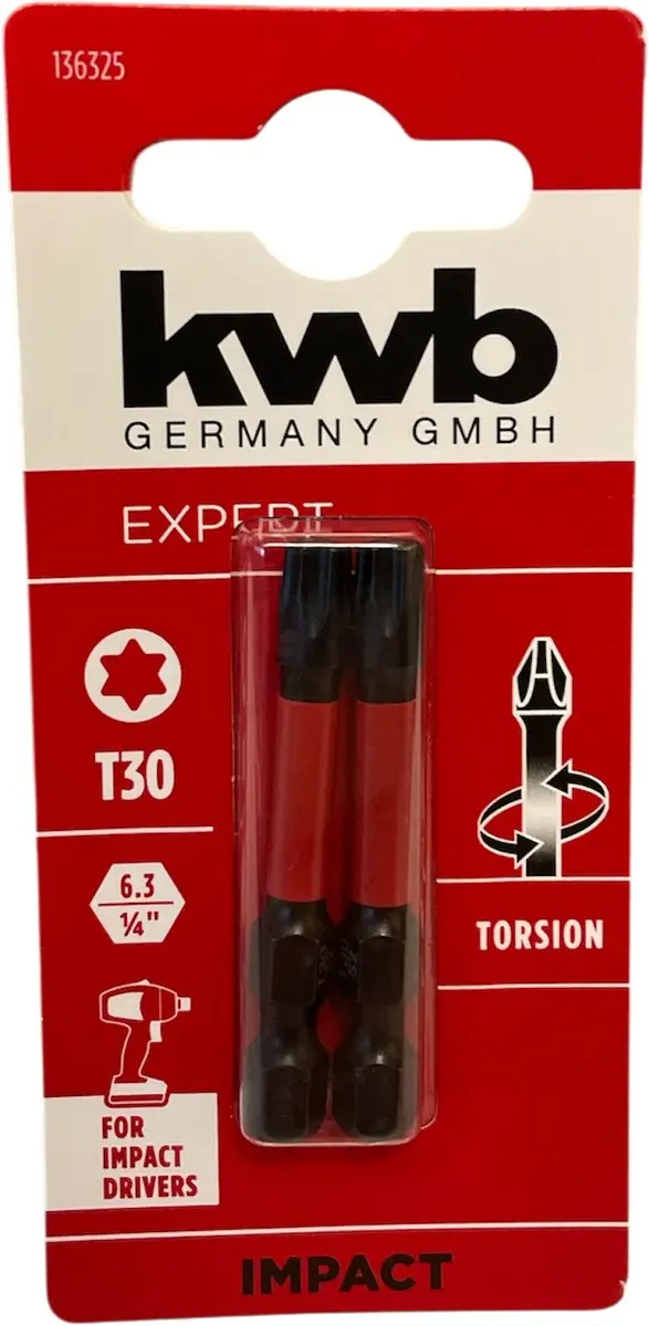 KWB 2 Bitjes Torsion 50mm T30 S2