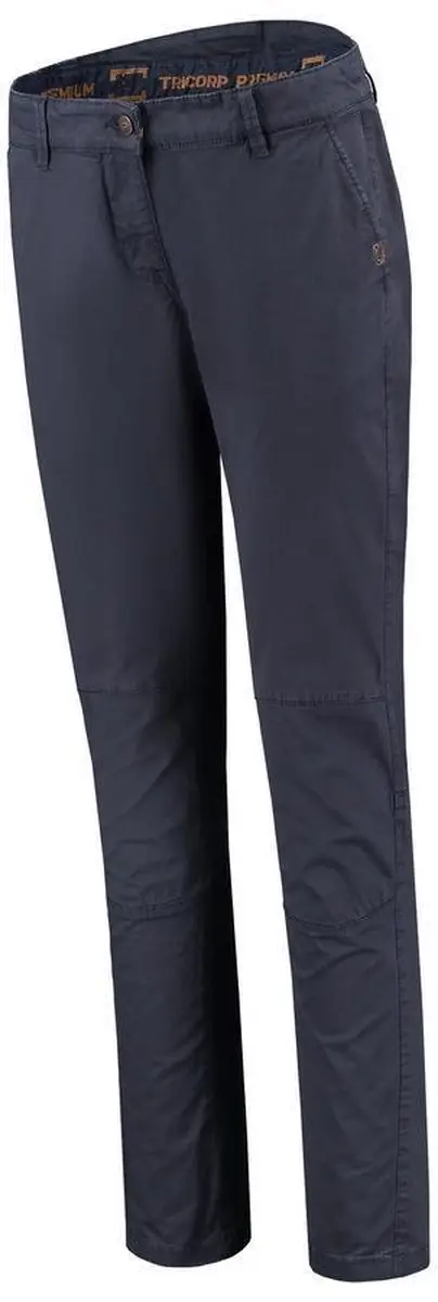 Tricorp 504005 Chino Premium Damesbroek - Blauw - Maat 24/32