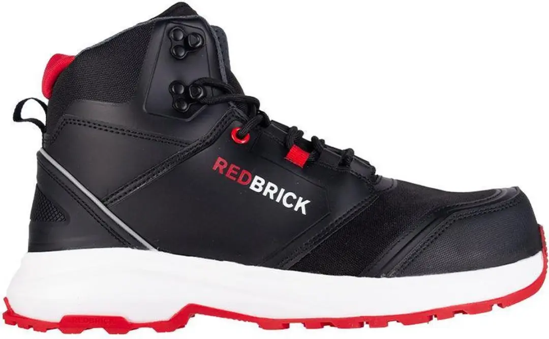 Redbrick Pulse Hoog S3 ESD 32321 - Veiligheidsschoen 42 - Zwart/Rood