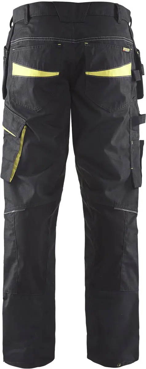 Blåkläder Service Werkbroek Stretch 1496-1330 - 48 - Zwart/Geel