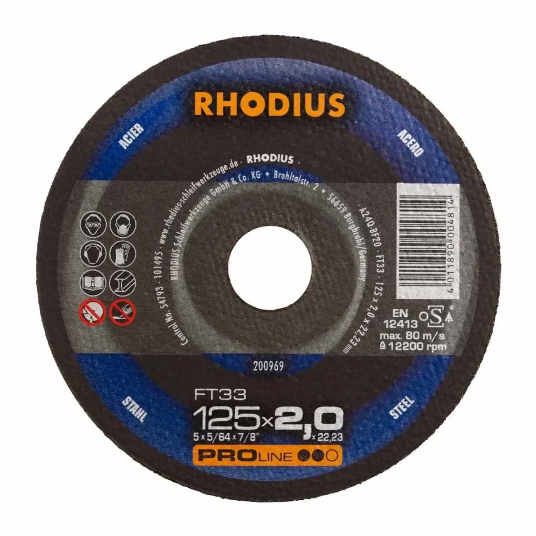 Rhodius Pro Doorslijpschijf Metaal 125mm x 2,0mm