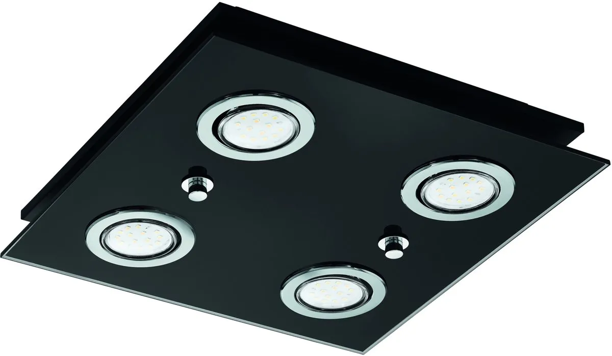 Eglo Grattino Plafondlamp GU10 - 5 Lichtpunten - 35cm - Zwart