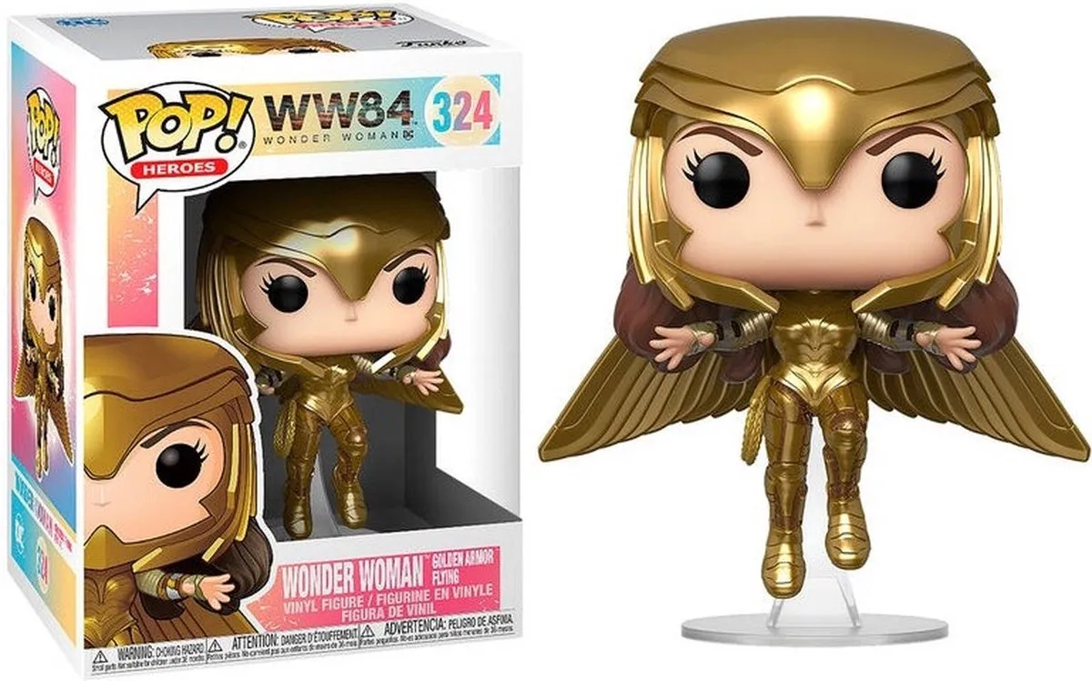 Funko Pop! Wonder Woman Golden Armor Flying #324 - Multicolor