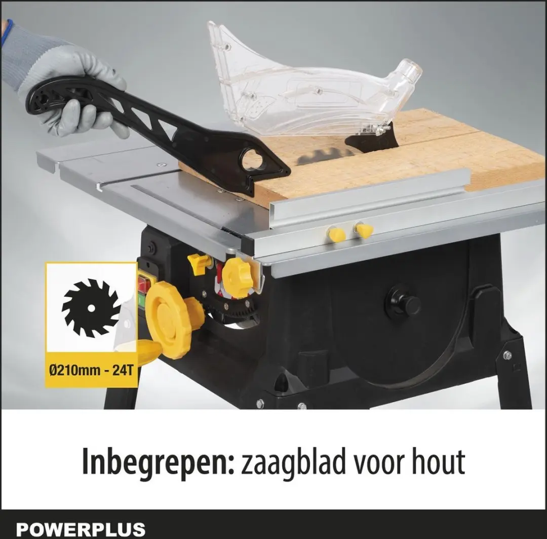 Powerplus POWX07590 Elektrische Tafelzaag 1700W - Ø210mm - afbeelding 6 van 6
