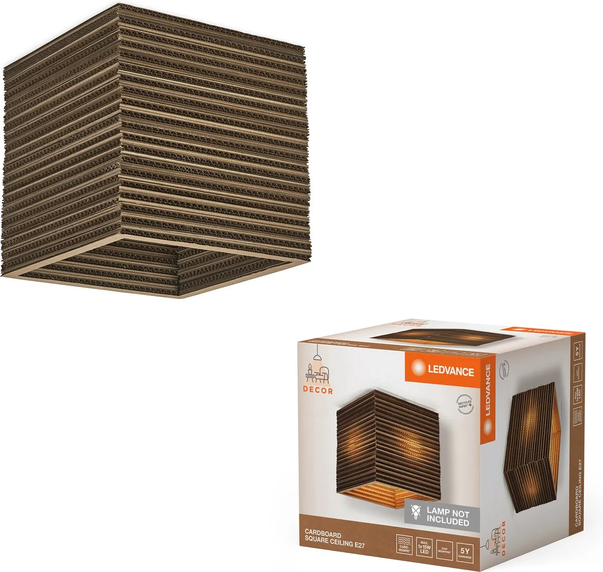 LEDVANCE Decor Karton Plafondlamp E27