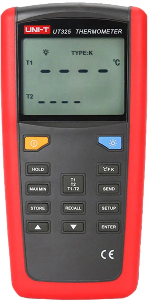UNI-T UT325 Digitale Temperatuurmeter - 2 Kanalen - Wit