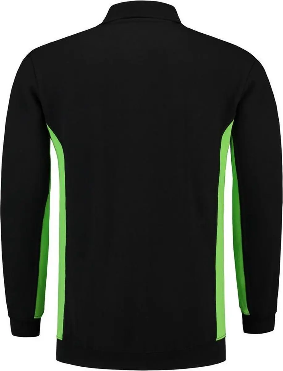 Tricorp Polosweater Bi-Color 302001 - XS - Zwart/Limoengroen