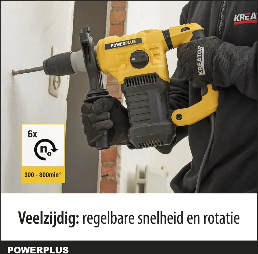 Powerplus POWX1197 Elektrische Klopboormachine 1500W