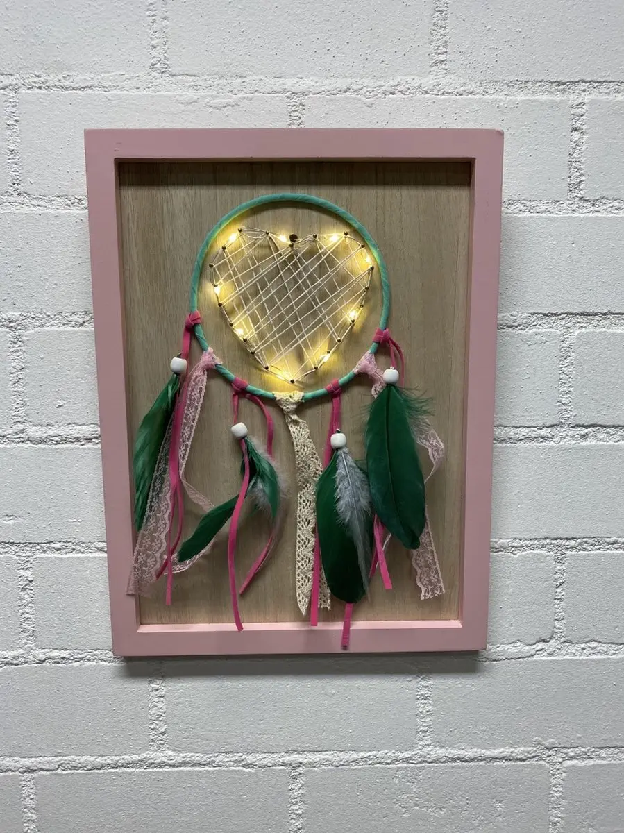 Impuls LED Droomvanger Hart Roze - 9 Lichtpunten