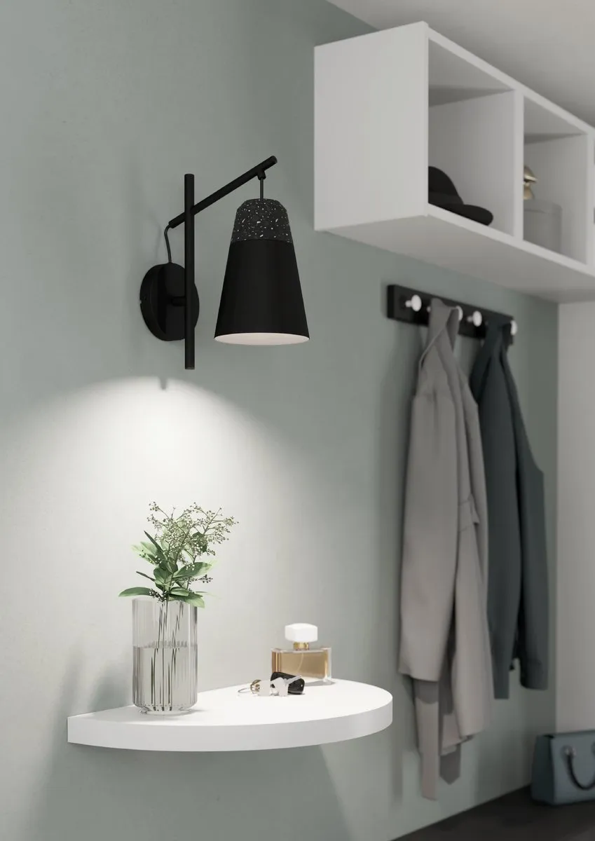Eglo Canterras Wandlamp E27 - 32cm - Zwart
