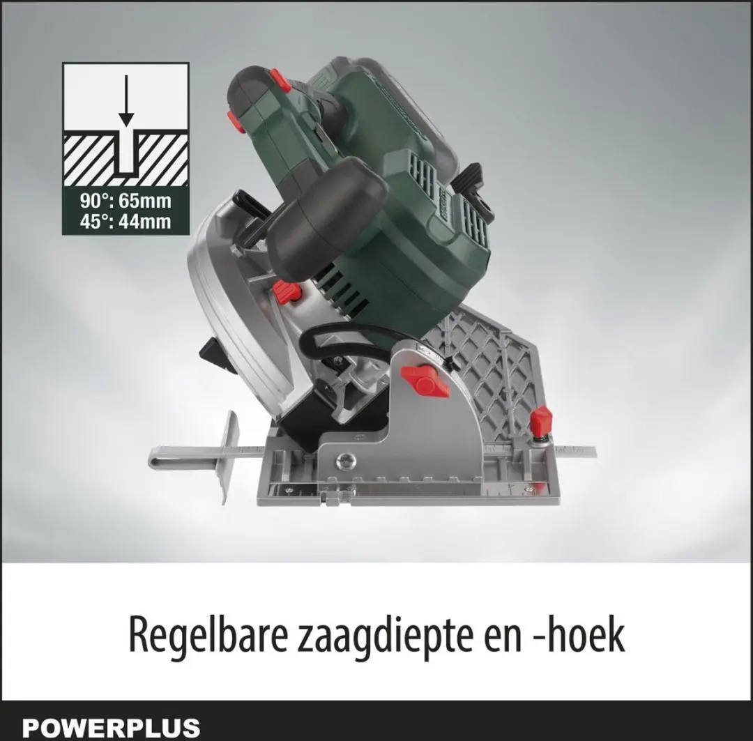 Powerplus POWPB30700 Accu Cirkelzaag 20V - Ø185mm