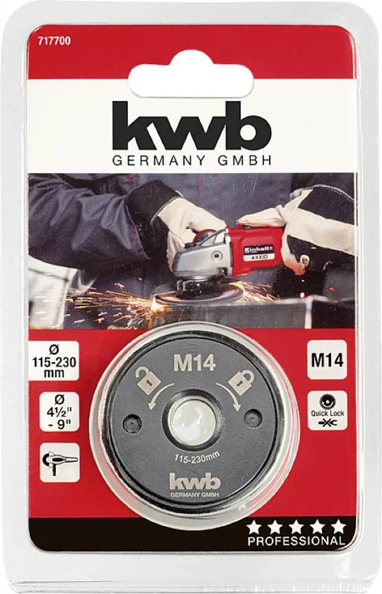 KWB Snelspanmoer 115-230mm 717700