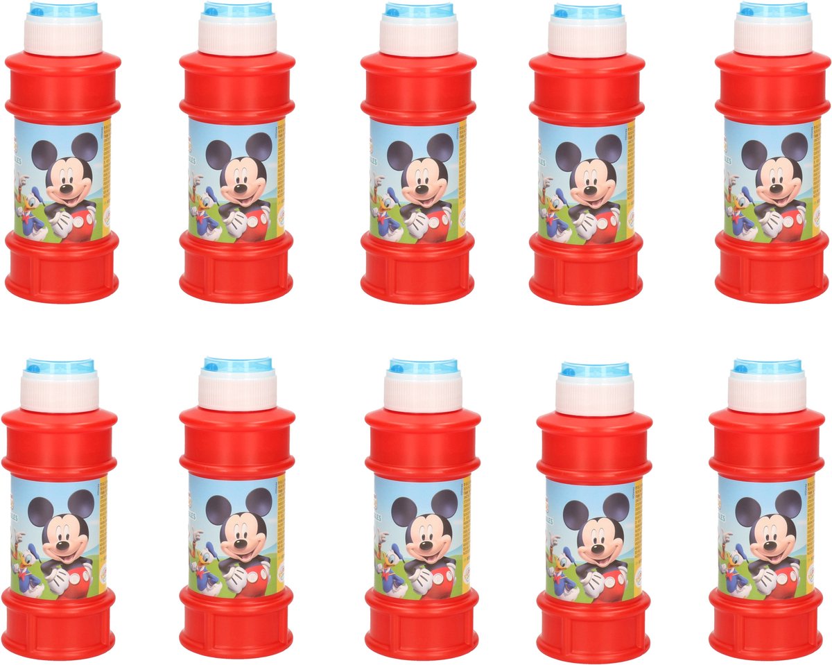 Disney Mickey Mouse bellenblaas - 10x - met spelletje - 175 ml - voor kinderen
