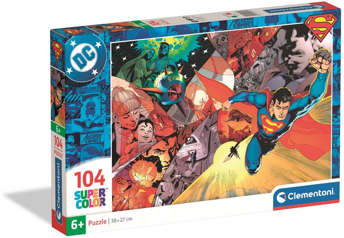 Clementoni Superman Puzzel 104 Stuks - Multikleur
