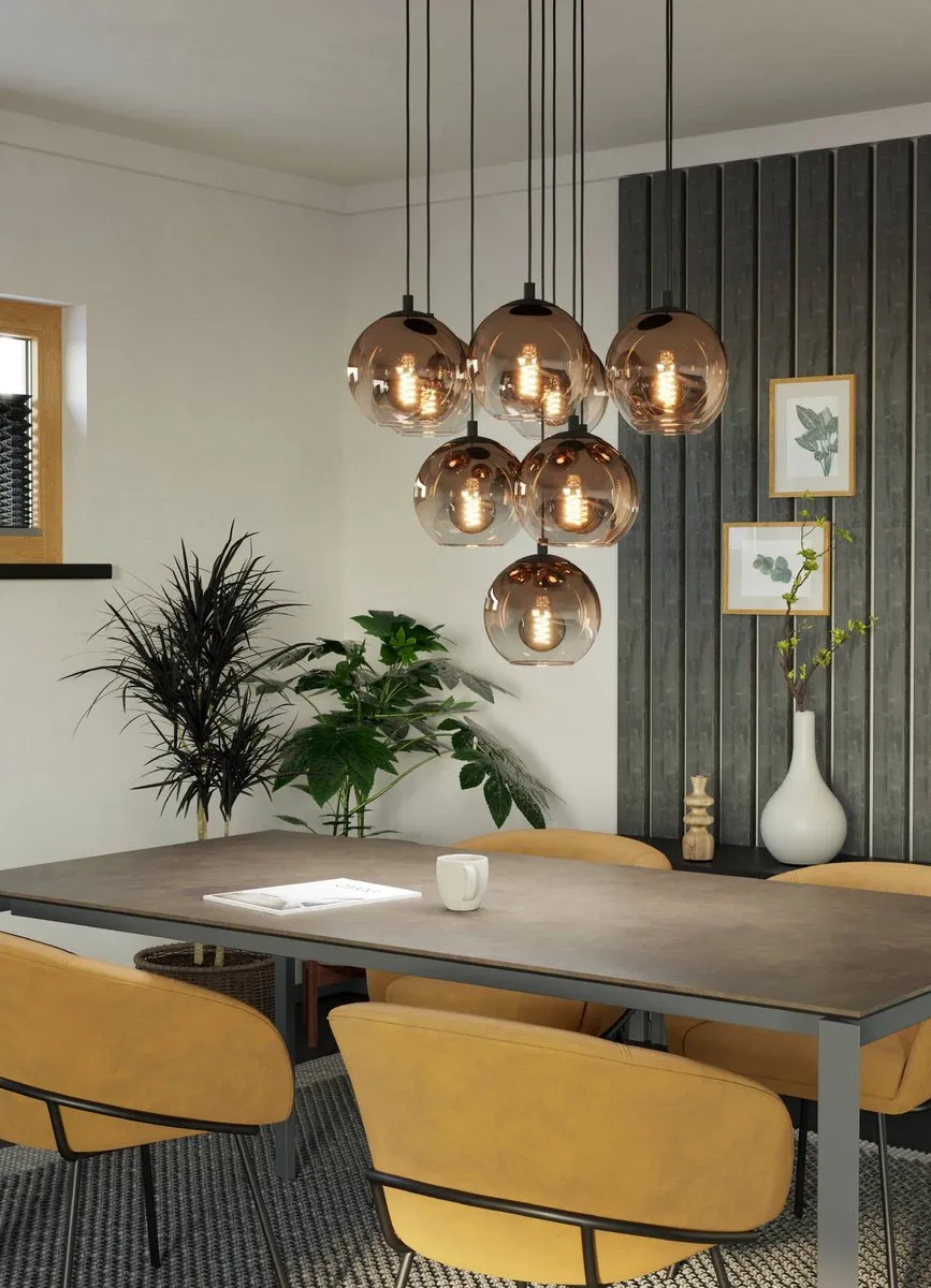 Eglo Ariscani 1 Hanglamp - Ø65.5cm - Zwart/Koper